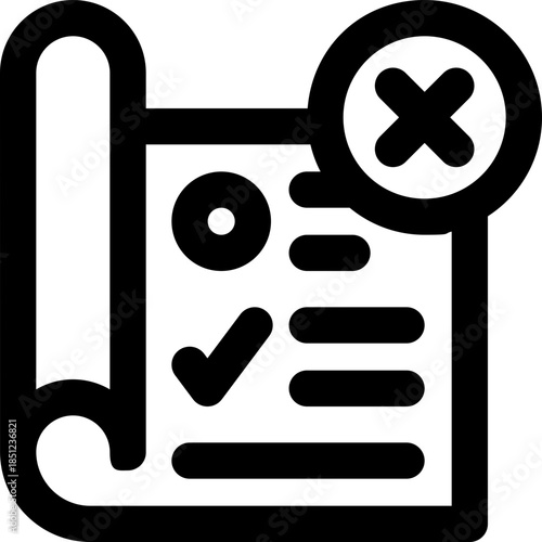 remove planning line icon. Clean and minimalist vector icon for websites, mobile apps, presentations, and logos. Fully scalable and customizable for any project.