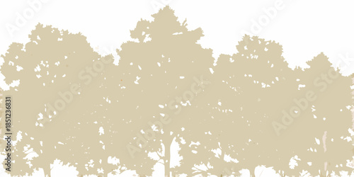 Silhouetted trees against a light beige background a simple nature scene