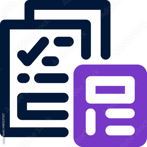 budget planning duotone icon. Sleek and modern vector icon for websites, mobile apps, marketing materials, and corporate design. Fully scalable and ready to use.