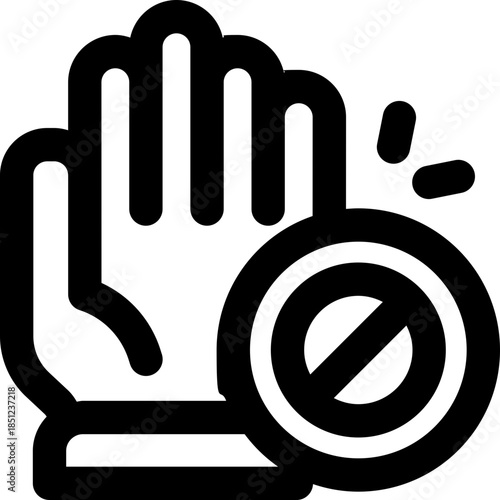 restriction line icon. Clean and minimalist vector icon for websites, mobile apps, presentations, and logos. Fully scalable and customizable for any project.