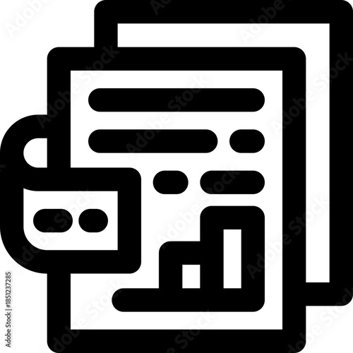 reporting line icon. Clean and minimalist vector icon for websites, mobile apps, presentations, and logos. Fully scalable and customizable for any project.