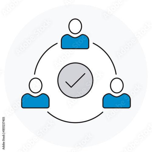 Collaboration Icon, Team Collaboration, Working Together, Group Cooperation, Shared Effort
