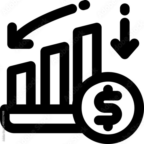 volatility line icon. Clean and minimalist vector icon for websites, mobile apps, presentations, and logos. Fully scalable and customizable for any project.