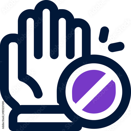 restriction duotone icon. Sleek and modern vector icon for websites, mobile apps, marketing materials, and corporate design. Fully scalable and ready to use.