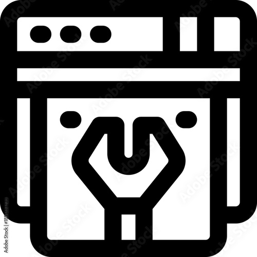 web service line icon. Clean and minimalist vector icon for websites, mobile apps, presentations, and logos. Fully scalable and customizable for any project.