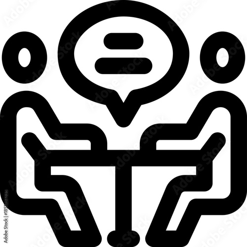 conversation line icon. Clean and minimalist vector icon for websites, mobile apps, presentations, and logos. Fully scalable and customizable for any project.