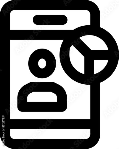 business contact line icon. Clean and minimalist vector icon for websites, mobile apps, presentations, and logos. Fully scalable and customizable for any project.