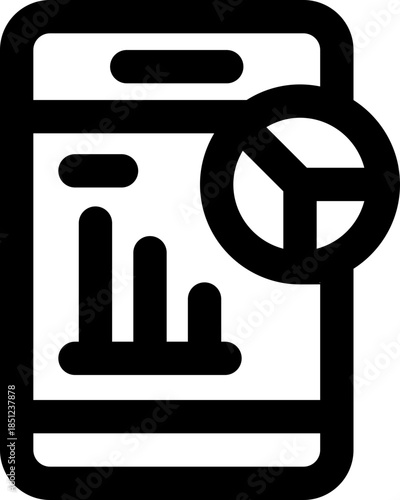 smartphone line icon. Clean and minimalist vector icon for websites, mobile apps, presentations, and logos. Fully scalable and customizable for any project.