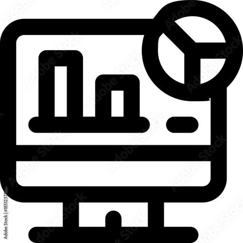 computer line icon. Clean and minimalist vector icon for websites, mobile apps, presentations, and logos. Fully scalable and customizable for any project.