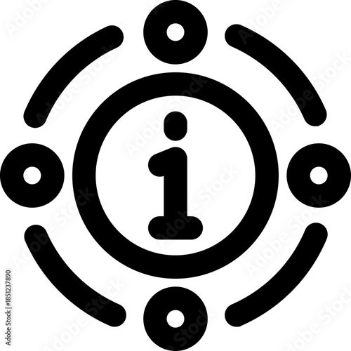 info center line icon. Clean and minimalist vector icon for websites, mobile apps, presentations, and logos. Fully scalable and customizable for any project.