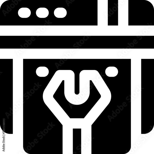 web service glyph icon. Strong and solid vector icon for websites, mobile interfaces, presentations, and visual branding. High quality and easy to edit.