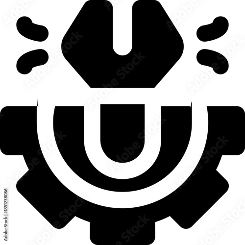 management service glyph icon. Strong and solid vector icon for websites, mobile interfaces, presentations, and visual branding. High quality and easy to edit.