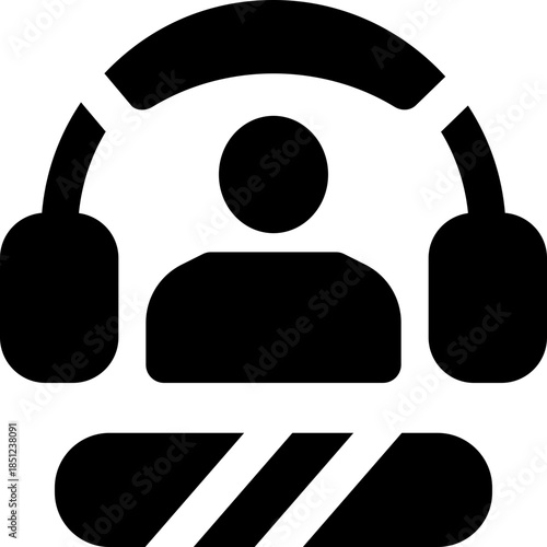 operator glyph icon. Strong and solid vector icon for websites, mobile interfaces, presentations, and visual branding. High quality and easy to edit.