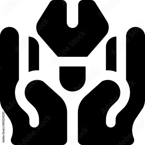 service glyph icon. Strong and solid vector icon for websites, mobile interfaces, presentations, and visual branding. High quality and easy to edit.