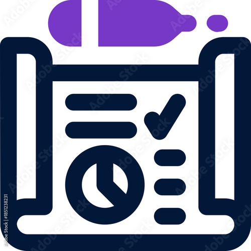 business plan duotone icon. Sleek and modern vector icon for websites, mobile apps, marketing materials, and corporate design. Fully scalable and ready to use.