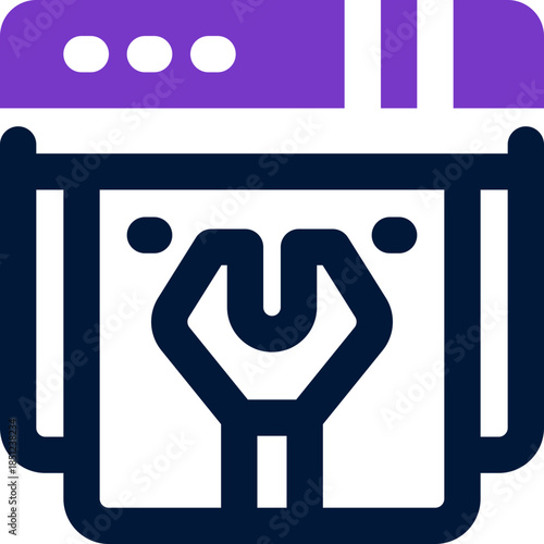 web service duotone icon. Sleek and modern vector icon for websites, mobile apps, marketing materials, and corporate design. Fully scalable and ready to use.