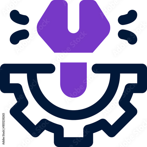 management service duotone icon. Sleek and modern vector icon for websites, mobile apps, marketing materials, and corporate design. Fully scalable and ready to use.