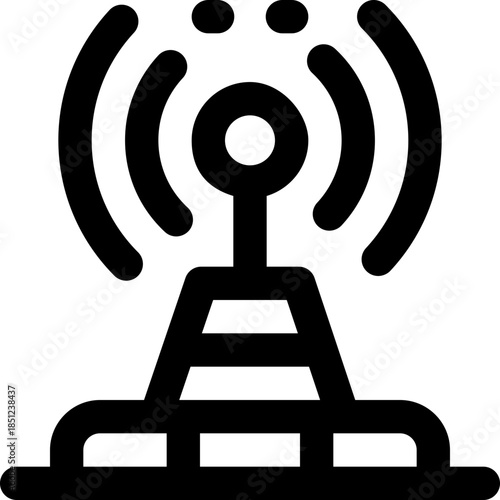 broadcast line icon. Clean and minimalist vector icon for websites, mobile apps, presentations, and logos. Fully scalable and customizable for any project.