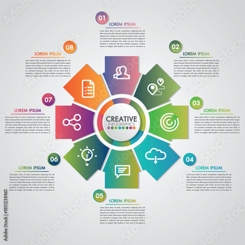 Creative content marketing strategy infographic