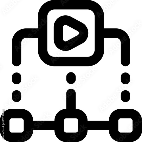 media networking line icon. Clean and minimalist vector icon for websites, mobile apps, presentations, and logos. Fully scalable and customizable for any project.