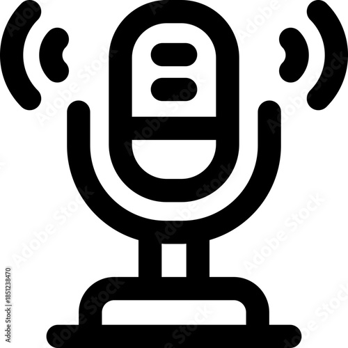 voice recorder line icon. Clean and minimalist vector icon for websites, mobile apps, presentations, and logos. Fully scalable and customizable for any project.