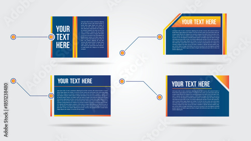 Infographic templates with placeholder text