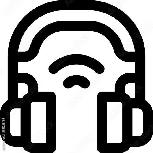 headphone line icon. Clean and minimalist vector icon for websites, mobile apps, presentations, and logos. Fully scalable and customizable for any project.