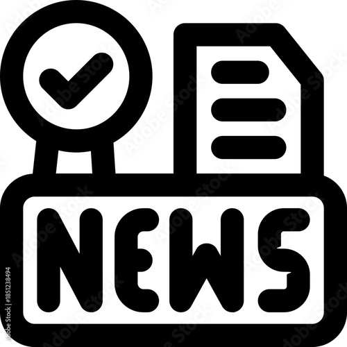 search news line icon. Clean and minimalist vector icon for websites, mobile apps, presentations, and logos. Fully scalable and customizable for any project.