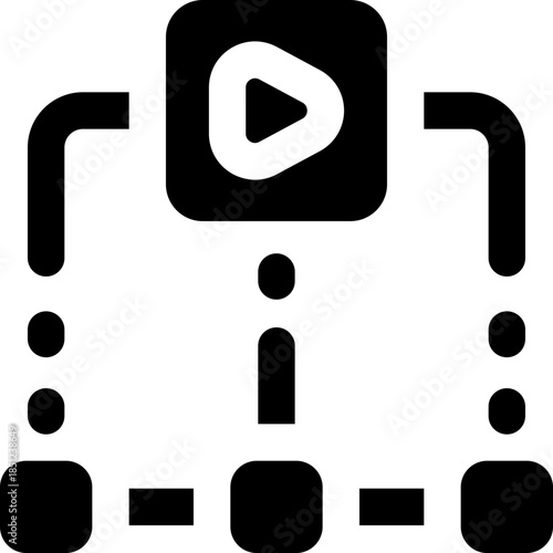 media networking glyph icon. Strong and solid vector icon for websites, mobile interfaces, presentations, and visual branding. High quality and easy to edit.