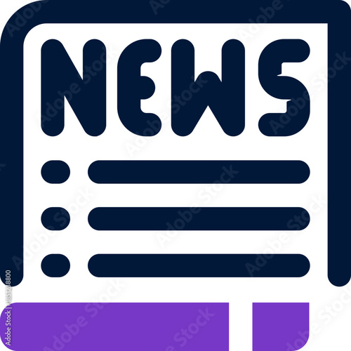 newspaper duotone icon. Sleek and modern vector icon for websites, mobile apps, marketing materials, and corporate design. Fully scalable and ready to use.