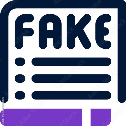 fake news duotone icon. Sleek and modern vector icon for websites, mobile apps, marketing materials, and corporate design. Fully scalable and ready to use.
