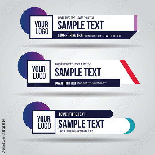 Sample banners with customizable text and logos