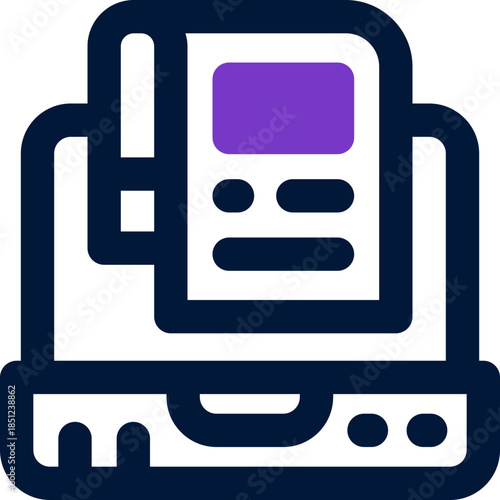 laptop duotone icon. Sleek and modern vector icon for websites, mobile apps, marketing materials, and corporate design. Fully scalable and ready to use.