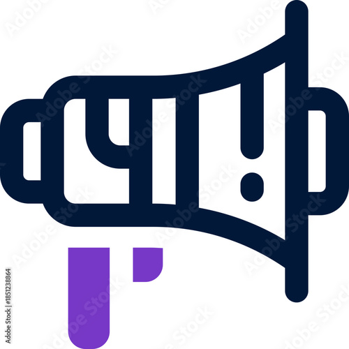 megaphone duotone icon. Sleek and modern vector icon for websites, mobile apps, marketing materials, and corporate design. Fully scalable and ready to use.