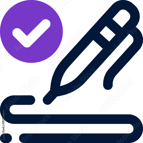 writing duotone icon. Sleek and modern vector icon for websites, mobile apps, marketing materials, and corporate design. Fully scalable and ready to use.