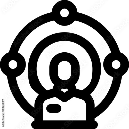 adaptation line icon. Clean and minimalist vector icon for websites, mobile apps, presentations, and logos. Fully scalable and customizable for any project.