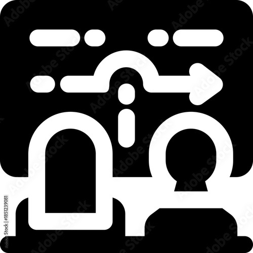 sprint glyph icon. Strong and solid vector icon for websites, mobile interfaces, presentations, and visual branding. High quality and easy to edit.