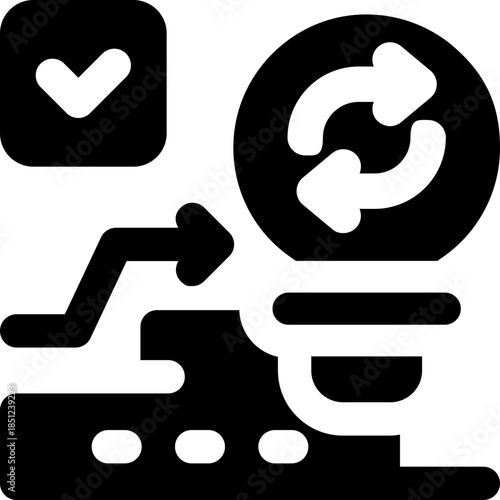 escalation glyph icon. Strong and solid vector icon for websites, mobile interfaces, presentations, and visual branding. High quality and easy to edit.