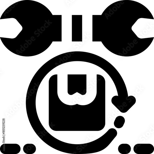 modification glyph icon. Strong and solid vector icon for websites, mobile interfaces, presentations, and visual branding. High quality and easy to edit.