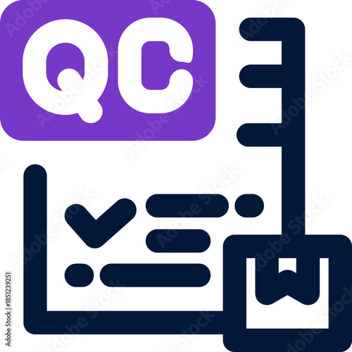 quality control duotone icon. Sleek and modern vector icon for websites, mobile apps, marketing materials, and corporate design. Fully scalable and ready to use.