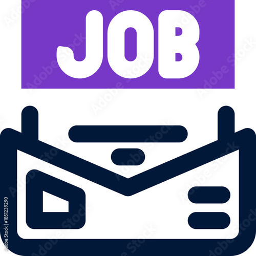 job offer duotone icon. Sleek and modern vector icon for websites, mobile apps, marketing materials, and corporate design. Fully scalable and ready to use.