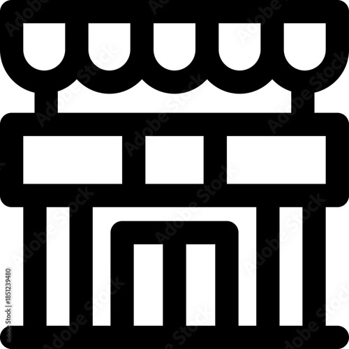 shop line icon. Clean and minimalist vector icon for websites, mobile apps, presentations, and logos. Fully scalable and customizable for any project.