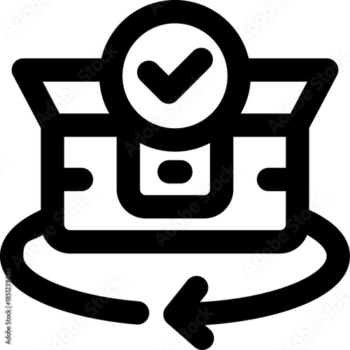 easy return line icon. Clean and minimalist vector icon for websites, mobile apps, presentations, and logos. Fully scalable and customizable for any project.