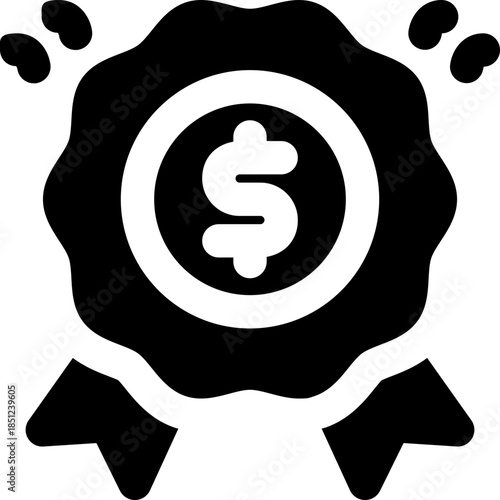 best price glyph icon. Strong and solid vector icon for websites, mobile interfaces, presentations, and visual branding. High quality and easy to edit.