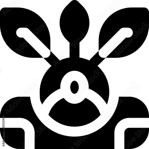 bio glyph icon. Strong and solid vector icon for websites, mobile interfaces, presentations, and visual branding. High quality and easy to edit.