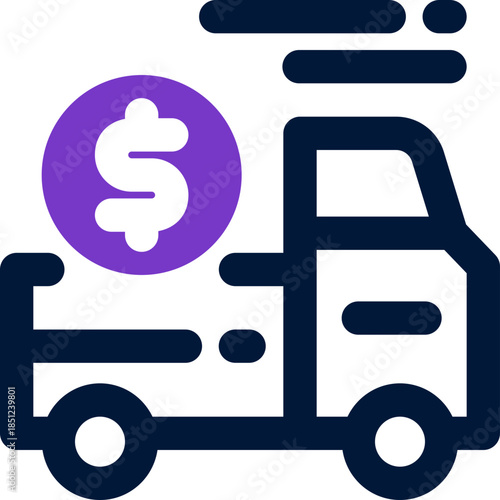 free delivery duotone icon. Sleek and modern vector icon for websites, mobile apps, marketing materials, and corporate design. Fully scalable and ready to use.