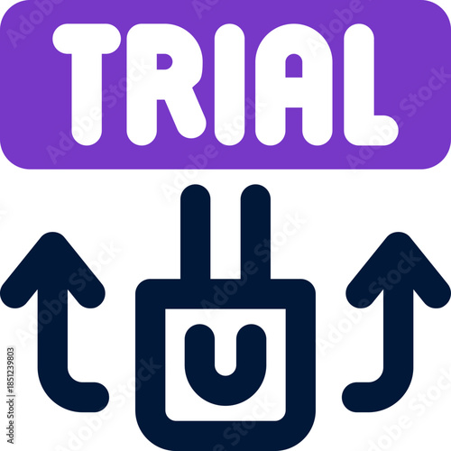 free trial duotone icon. Sleek and modern vector icon for websites, mobile apps, marketing materials, and corporate design. Fully scalable and ready to use.