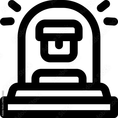 showcase line icon. Clean and minimalist vector icon for websites, mobile apps, presentations, and logos. Fully scalable and customizable for any project.