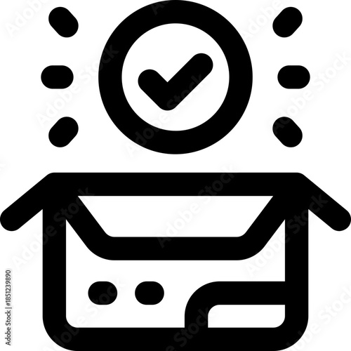 packaging line icon. Clean and minimalist vector icon for websites, mobile apps, presentations, and logos. Fully scalable and customizable for any project.