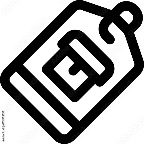 label line icon. Clean and minimalist vector icon for websites, mobile apps, presentations, and logos. Fully scalable and customizable for any project.